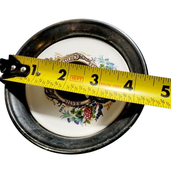 Vintage 1977 Silver Jubilee Queen Elizabeth II Silver-Plated Dish England 4.5" - Picture 6 of 7